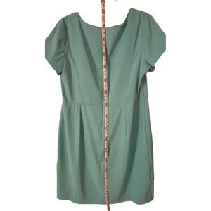 AGB Dress Sheath Career Work Short Sleeve Aqua Blue‎ Size 18W